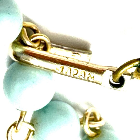 Vintage Baby Blue Celluloid Bead Necklace — 17" — EUC - Picture 6 of 9